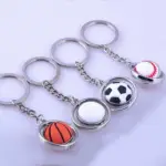 3D Mini rotante basket calcio portachiavi Jersey birra apribottiglie sport portachiavi per donna uomo auto borsa 1
