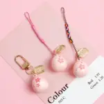Cordini per cinturino per telefono Sakura giapponese carino per acqua rosa ciliegia suono campana Decor corda