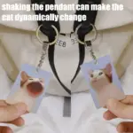 Creativo Netizen Pok bocca gatto scuote ciondolo dinamico divertenti portachiavi personalizzati acrilico adorabile giocoso interessante portachiavi 1