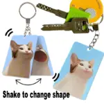 Creativo Netizen Pok bocca gatto scuote ciondolo dinamico divertenti portachiavi personalizzati acrilico adorabile giocoso interessante portachiavi