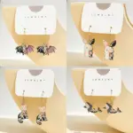 Punk Gothic Half Face Skull Bat Cat Whale Rabbit orecchini pendenti per le donne ragazze Fashion